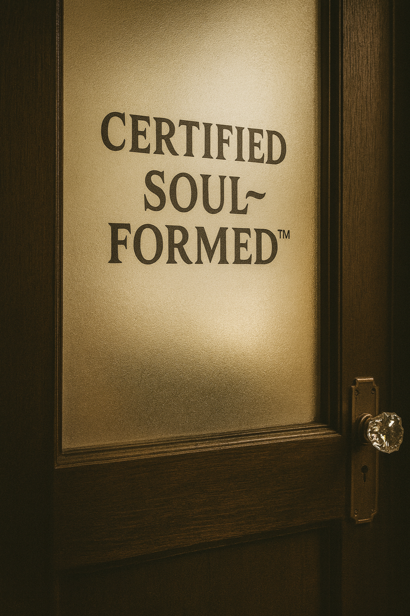 A 1930s office door with Soul~Formed